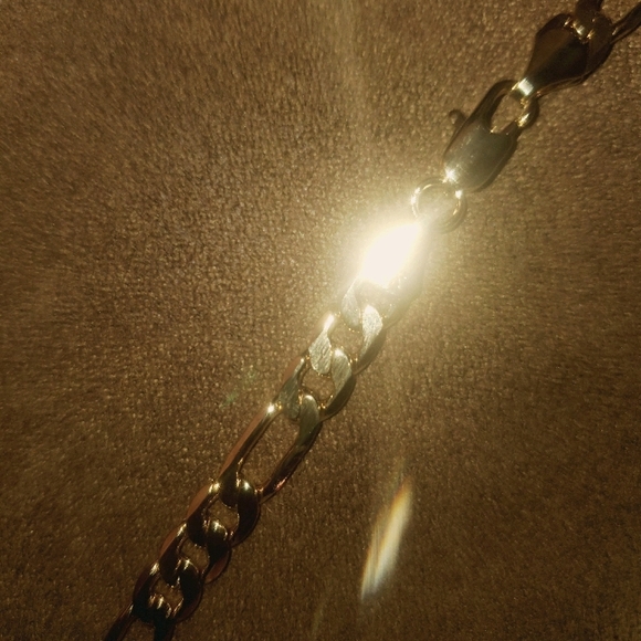 14k gold stamp necklace link - Picture 3 of 7